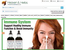 Tablet Screenshot of heavenandherbs.com